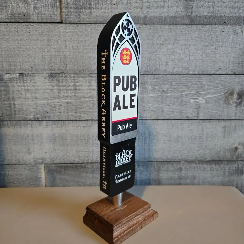 Black Abbey Brewing‎ Beer Tap Handle Double Sided Bock Krampus Nacht Pub Ale